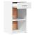 Noptiere, 2 buc., alb, 35x34x65 cm, lemn compozit GartenMobel Dekor