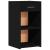 Noptiere, 2 buc., negru, 35x34x65 cm, lemn prelucrat GartenMobel Dekor