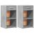 Noptiere, 2 buc., gri beton, 35x34x65 cm, lemn prelucrat GartenMobel Dekor