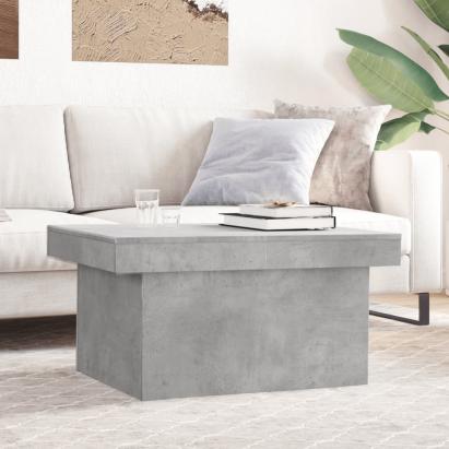 Măsuță de cafea, gri beton, 80x55x40 cm, lemn compozit GartenMobel Dekor