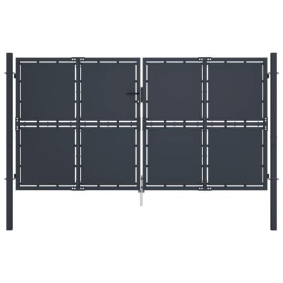 Poartă de grădină, antracit, 300 x 200 cm, oțel GartenMobel Dekor