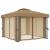 Pavilion cu perdea, gri taupe, 3x3 m, aluminiu GartenMobel Dekor
