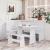 Set mobilier de bucătărie, 3 piese, alb, lemn masiv de pin GartenMobel Dekor