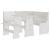 Set mobilier de bucătărie, 3 piese, alb, lemn masiv de pin GartenMobel Dekor