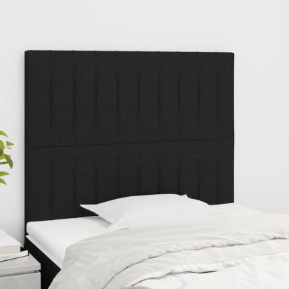 Tăblii de pat, 2 buc, negru, 90x5x78/88 cm, textil GartenMobel Dekor
