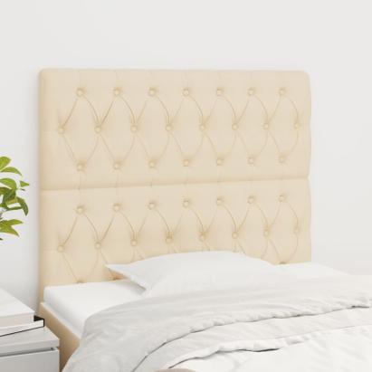 Tăblii de pat, 2 buc, crem, 100x7x78/88 cm, textil GartenMobel Dekor