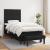 Pat box spring cu saltea, negru, 90x190 cm, textil GartenMobel Dekor