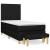 Pat box spring cu saltea, negru, 90x190 cm, textil GartenMobel Dekor