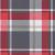 Perne scaun spătar înalt 6 buc. roșu carouri 120x50x3 cm textil GartenMobel Dekor