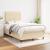 Pat box spring cu saltea, crem, 120x200 cm, textil GartenMobel Dekor