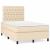 Pat box spring cu saltea, crem, 120x200 cm, textil GartenMobel Dekor