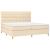 Pat box spring cu saltea, crem, 200x200 cm, textil GartenMobel Dekor