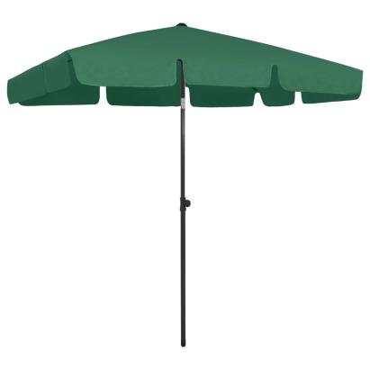 Umbrelă de plajă, verde, 200x125 cm GartenMobel Dekor