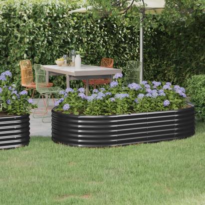 Strat înălțat grădină 175x100x36 cm oțel vopsit electrostatic GartenMobel Dekor