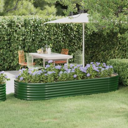 Strat înălțat grădină 249x100x36 cm oțel vopsit electrostatic GartenMobel Dekor