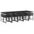 Set mobilier de exterior cu perne, 11 piese, negru, poliratan GartenMobel Dekor