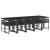 Set mobilier de exterior cu perne, 11 piese, negru, poliratan GartenMobel Dekor