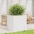Jardinieră de grădină, alb, 70x70x68,5 cm, lemn masiv de pin GartenMobel Dekor