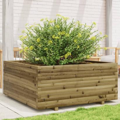 Jardinieră de grădină, 110x110x49,5 cm, lemn de pin impregnat GartenMobel Dekor