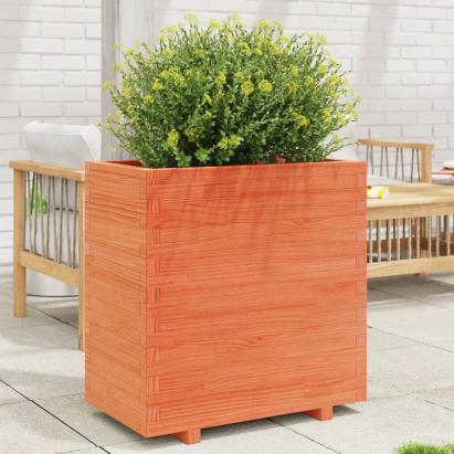 Jardinieră grădină, maro ceruit, 70x40x72,5 cm, lemn masiv pin GartenMobel Dekor