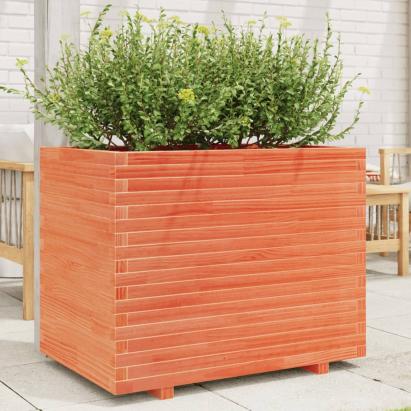 Jardinieră grădină, maro ceruit, 90x60x72,5 cm, lemn masiv pin GartenMobel Dekor