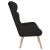 Scaun de relaxare, negru, material textil GartenMobel Dekor