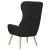 Scaun de relaxare, negru, material textil GartenMobel Dekor