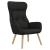 Scaun de relaxare, negru, material textil GartenMobel Dekor
