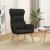 Scaun de relaxare, negru, material textil GartenMobel Dekor