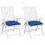 Perne de scaun, 2 buc., albastru, 50x50x7 cm, textil oxford GartenMobel Dekor