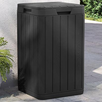 Coș de gunoi pentru exterior, antracit, 38x38x65 cm, PP GartenMobel Dekor