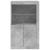Dulap lateral cu lumini LED, gri beton, lemn prelucrat GartenMobel Dekor