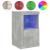 Dulap lateral cu lumini LED, gri beton, lemn prelucrat GartenMobel Dekor