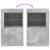 Dulap lateral cu lumini LED, gri beton, lemn prelucrat GartenMobel Dekor