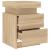 Noptiere cu lumini LED, 2 buc., stejar sonoma, 35x39x55 cm GartenMobel Dekor
