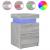 Noptiere cu lumini LED, 2 buc., gri sonoma, 35x39x55 cm GartenMobel Dekor