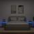Noptiere cu lumini LED, 2 buc., gri sonoma, 35x39x55 cm GartenMobel Dekor