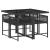 Set mobilier de grădină cu perne, 5 piese, negru, poliratan GartenMobel Dekor