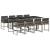 Set mobilier grădină cu perne, 9 piese, gri, poliratan GartenMobel Dekor