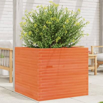 Jardinieră grădină, maro ceruit, 80x80x68,5 cm, lemn masiv pin GartenMobel Dekor