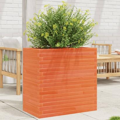 Jardinieră grădină, maro ceruit, 70x40x68,5 cm, lemn masiv pin GartenMobel Dekor