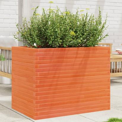 Jardinieră grădină, maro ceruit, 90x60x68,5 cm, lemn masiv pin GartenMobel Dekor