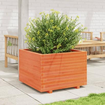 Jardinieră grădină, maro ceruit, 70x70x49,5 cm, lemn masiv pin GartenMobel Dekor