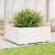 Jardinieră de grădină, alb, 110x110x49,5 cm, lemn masiv de pin GartenMobel Dekor