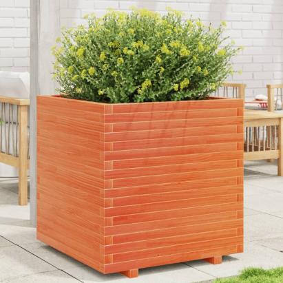 Jardinieră grădină, maro ceruit, 70x70x72,5 cm, lemn masiv pin GartenMobel Dekor