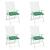 Perne de scaun, 4 buc., verde, 50x50x7 cm, textil oxford GartenMobel Dekor