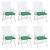 Perne de scaun, 6 buc., verde, 50x50x7 cm, textil oxford GartenMobel Dekor