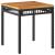 Set mobilier bistro, 3 piese, poliratan negru/lemn de acacia GartenMobel Dekor