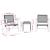 Set mobilier bistro, 3 piese, poliratan negru/lemn de acacia GartenMobel Dekor