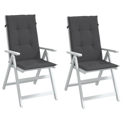 Perne scaun cu spătar înalt, 2 buc. antracit 120x50x4 cm textil GartenMobel Dekor